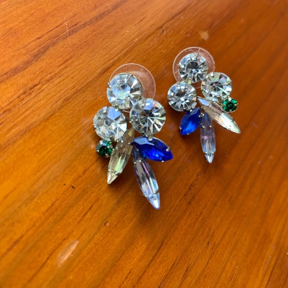 JCREW CRYSTAL STATEMENT EARRINGS - Picture 2 of 3